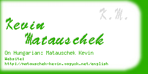 kevin matauschek business card